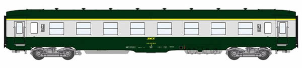 REE Modeles VB-145 - French SNCF Coach Class DEV AO A8 U53 garrigue green - Concrete grey, Corail titleblock Era IV-V